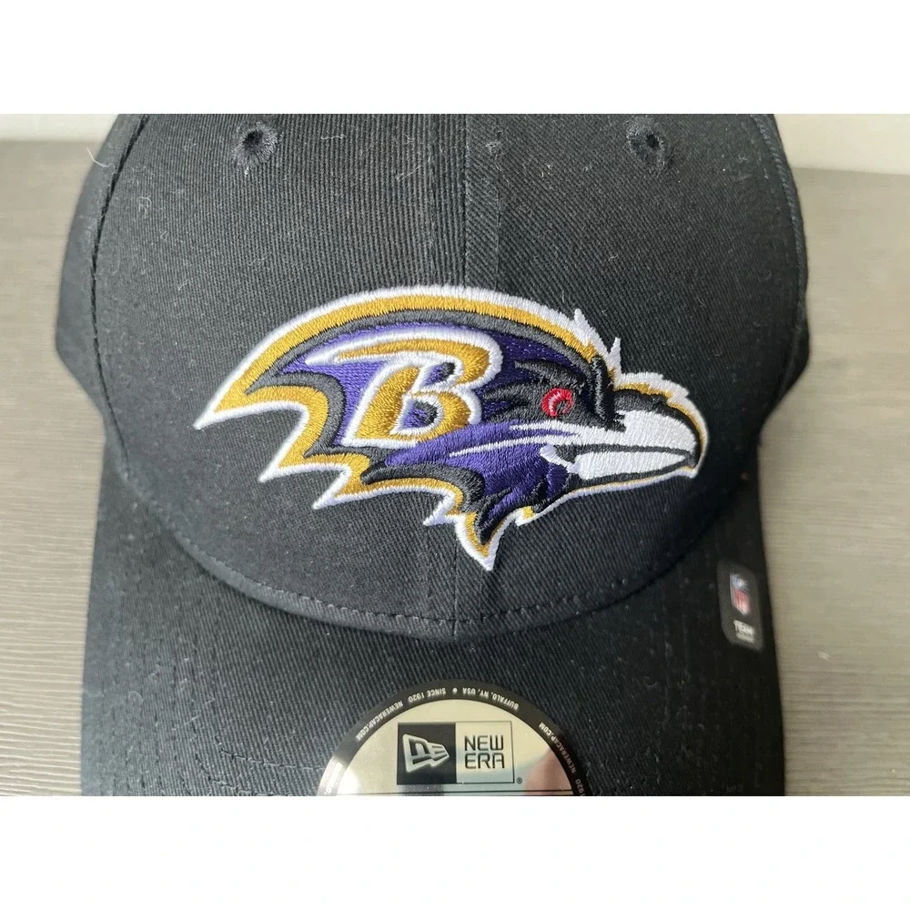 Baltimore Ravens New Era 9Forty Black Adjustable Snapback Hat Cap‎